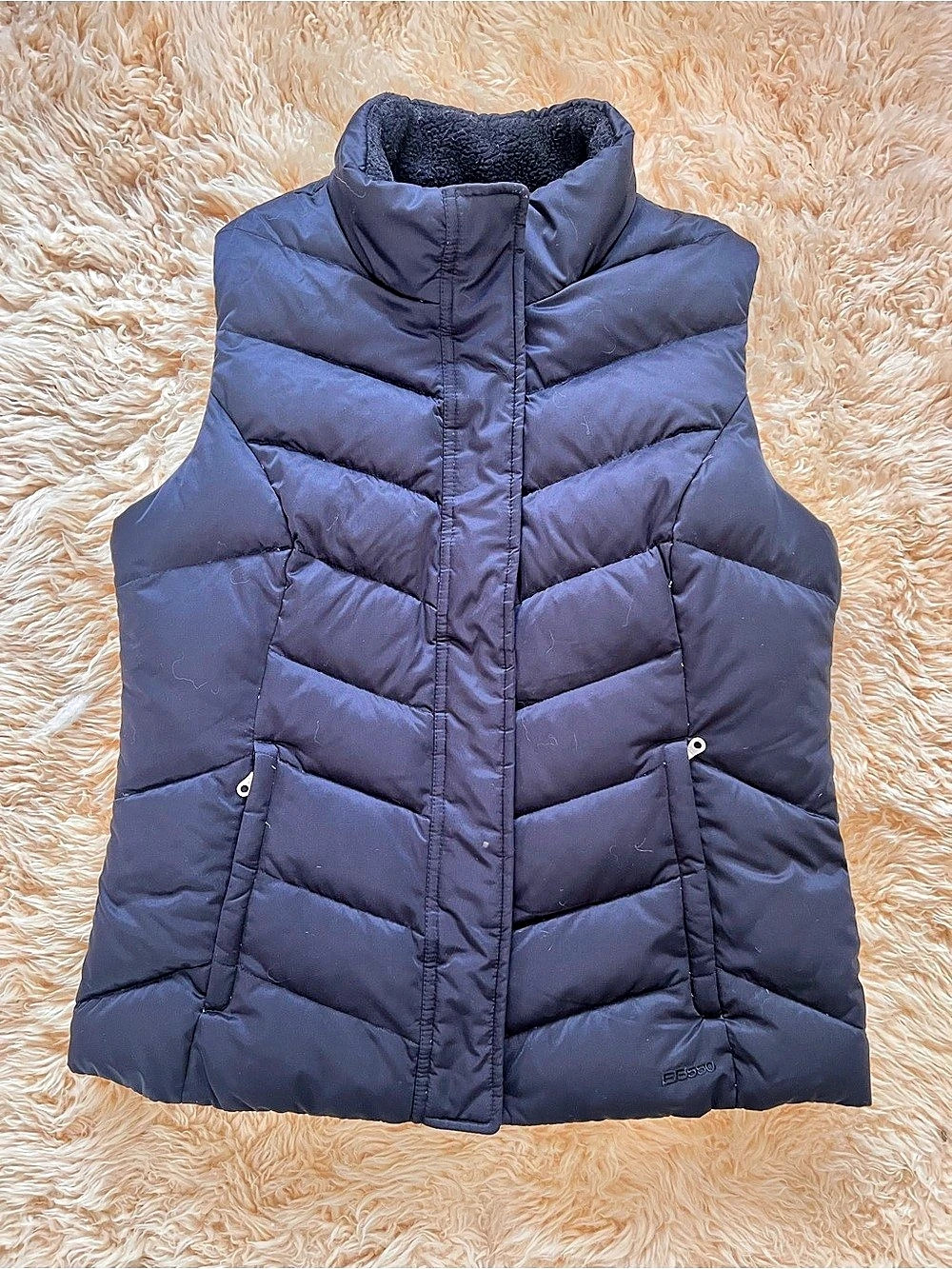 Eddie Bauer Premium Goose Down VestPuffer Vest  Size Medium - Black